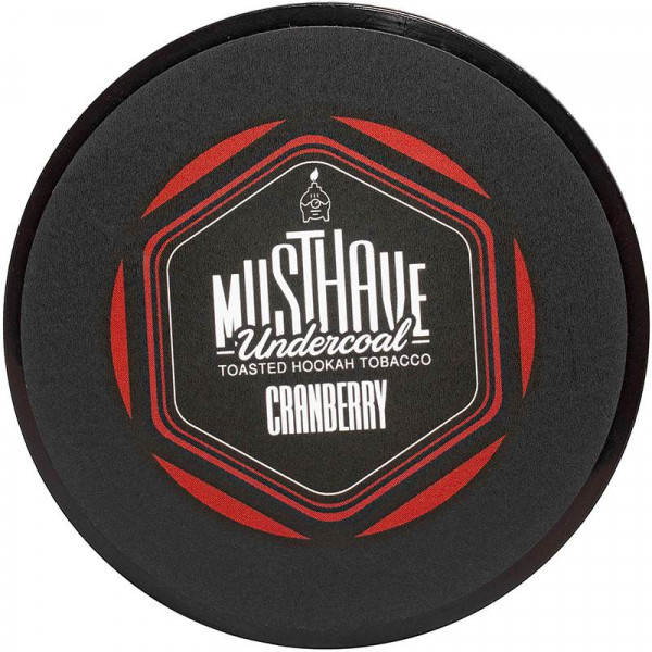Табак для кальяна "Must Have Undercoal" CRANBERRY (с ароматом клюквы) банка 25 гр
